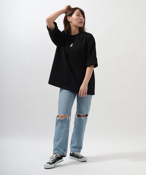 KANGOL(カンゴール)の「【KANGOL/カンゴール】ワンポイントミニロゴ刺繍 Tシャツ/ビッグシルエット/ユニセックス(Tシャツ/カットソー・メンズ・ブラック/ベージュ/オフホワイト/ブルー・M/L/XL)」の9枚目の写真