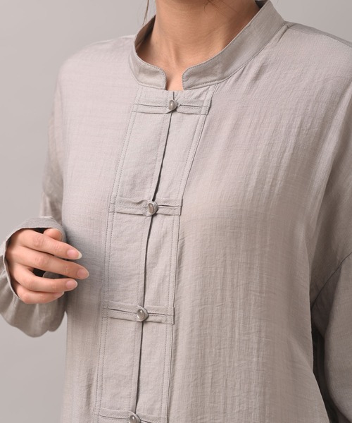 R・P・S　pura（アールピーエスピューラ）の「【WEB限定】pura　チャイナワンピース（ワンピース・レディース・ブラック/カーキ/ブルー・フリー）」の10枚目の写真