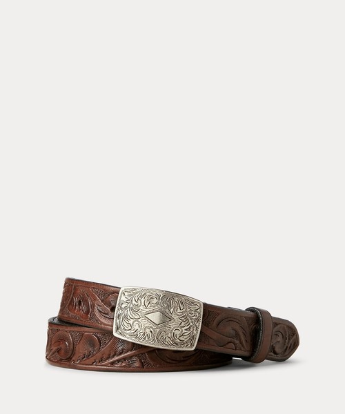 RRL（ダブル アール エル）の「ハンドツールド レザー ベルト（ベルト