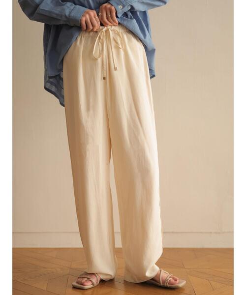 rem closet（レムクローゼット）の「ドロストパンツ（その他パンツ・レディース・ダークブラウン/アイボリー・S）」の18枚目の写真