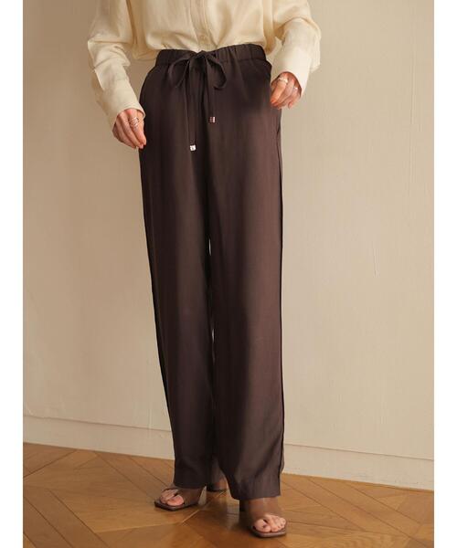 rem closet（レムクローゼット）の「ドロストパンツ（その他パンツ・レディース・ダークブラウン/アイボリー・S）」の19枚目の写真
