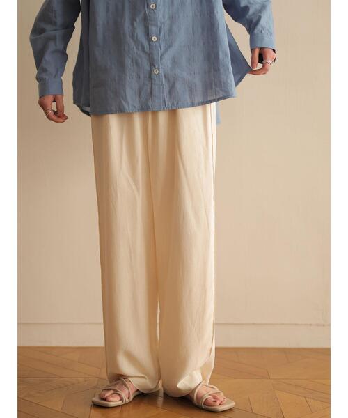 rem closet（レムクローゼット）の「ドロストパンツ（その他パンツ・レディース・ダークブラウン/アイボリー・S）」の6枚目の写真