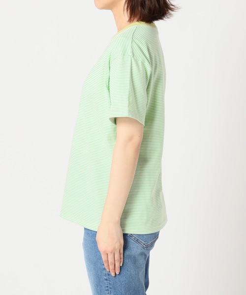 SLOBE citron.(スローブシトロン)の「SLOBE citron. カラーボーダーリンガーTEE【手洗い可能】◆(Tシャツ/カットソー・レディース・ブラウン/グリーン系その他・FREE)」の21枚目の写真