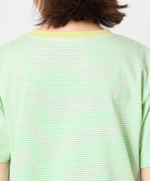 SLOBE citron.(スローブシトロン)の「SLOBE citron. カラーボーダーリンガーTEE【手洗い可能】◆(Tシャツ/カットソー・レディース・ブラウン/グリーン系その他・FREE)」の18枚目の写真