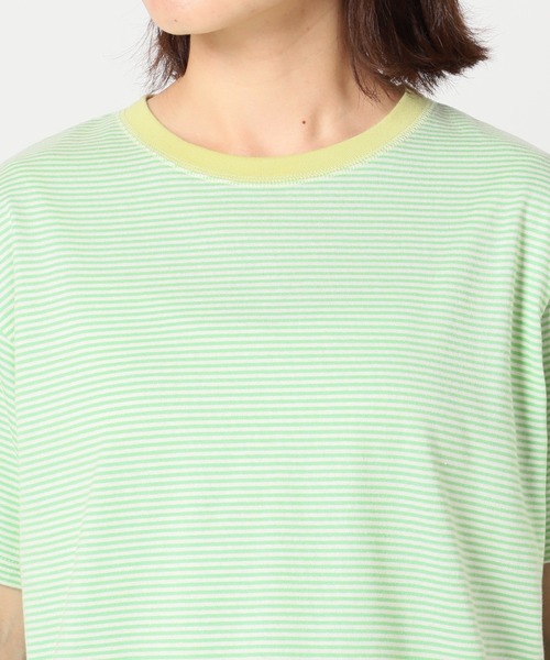 SLOBE citron.(スローブシトロン)の「SLOBE citron. カラーボーダーリンガーTEE【手洗い可能】◆(Tシャツ/カットソー・レディース・ブラウン/グリーン系その他・FREE)」の12枚目の写真