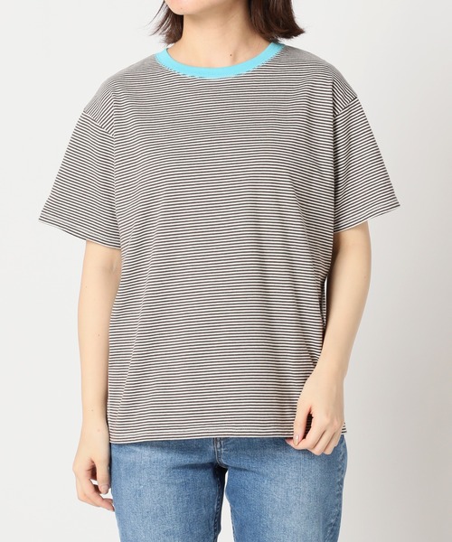 SLOBE citron.(スローブシトロン)の「SLOBE citron. カラーボーダーリンガーTEE【手洗い可能】◆(Tシャツ/カットソー・レディース・ブラウン/グリーン系その他・FREE)」の22枚目の写真