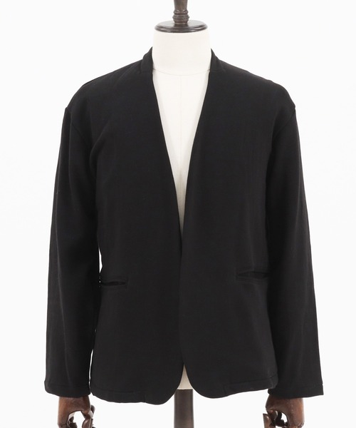 Magine(マージン)の「mj7935-URAKE MINIMAL EASY JACKET ジャケット(ノーカラージャケット・メンズ・チャコール/ベージュ/ブラック・48/44/46)」の13枚目の写真