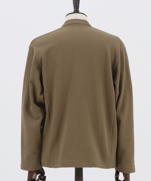 Magine(マージン)の「mj7935-URAKE MINIMAL EASY JACKET ジャケット(ノーカラージャケット・メンズ・チャコール/ベージュ/ブラック・48/44/46)」の16枚目の写真