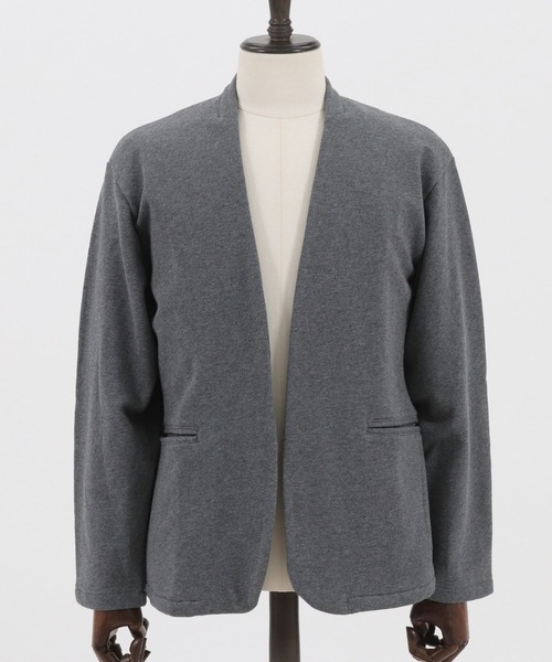 Magine(マージン)の「mj7935-URAKE MINIMAL EASY JACKET ジャケット(ノーカラージャケット・メンズ・チャコール/ベージュ/ブラック・48/44/46)」の17枚目の写真