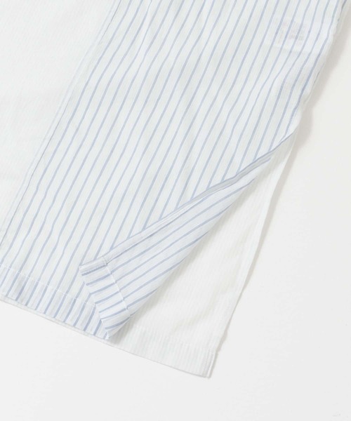 siiwa(シーワ)の「siiwa カディ先染めストライプシャツプルオーバー(シャツ/ブラウス・レディース・ブルー/イエロー・ONE)」の6枚目の写真