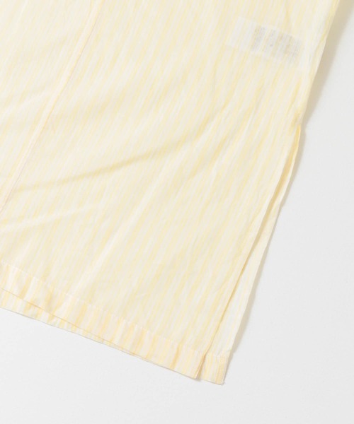 siiwa(シーワ)の「siiwa カディ先染めストライプシャツプルオーバー(シャツ/ブラウス・レディース・ブルー/イエロー・ONE)」の4枚目の写真