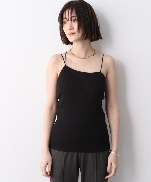 A part by（アパートバイ）の「コットンオーガビッツアシメカップ付きキャミソール　949671（キャミソール・レディース・アイボリー/ブラック/グレー系その他3・MEDIUM/LARGE）」の8枚目の写真