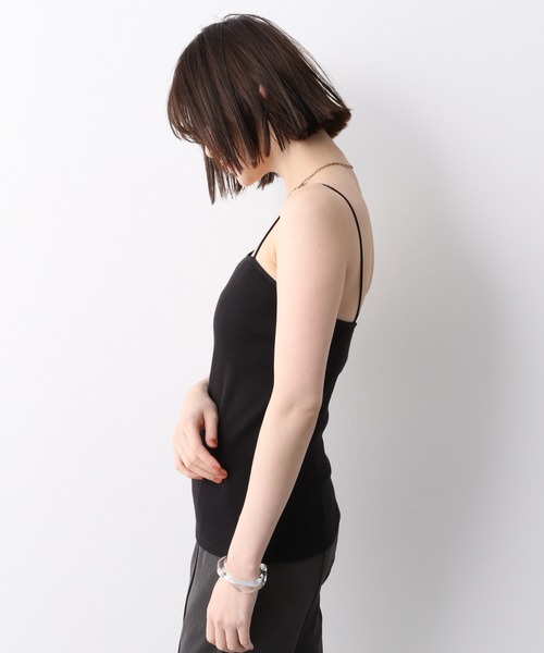 A part by（アパートバイ）の「コットンオーガビッツアシメカップ付きキャミソール　949671（キャミソール・レディース・アイボリー/ブラック/グレー系その他3・MEDIUM/LARGE）」の4枚目の写真