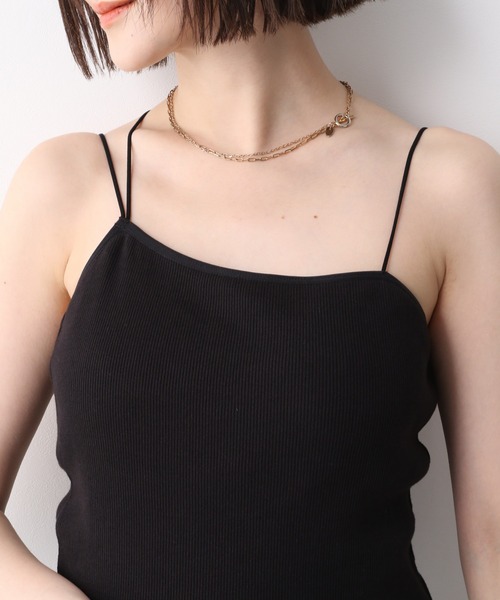 A part by（アパートバイ）の「コットンオーガビッツアシメカップ付きキャミソール　949671（キャミソール・レディース・アイボリー/ブラック/グレー系その他3・MEDIUM/LARGE）」の15枚目の写真