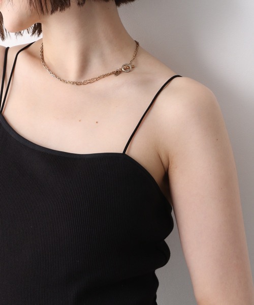 A part by（アパートバイ）の「コットンオーガビッツアシメカップ付きキャミソール　949671（キャミソール・レディース・アイボリー/ブラック/グレー系その他3・MEDIUM/LARGE）」の16枚目の写真