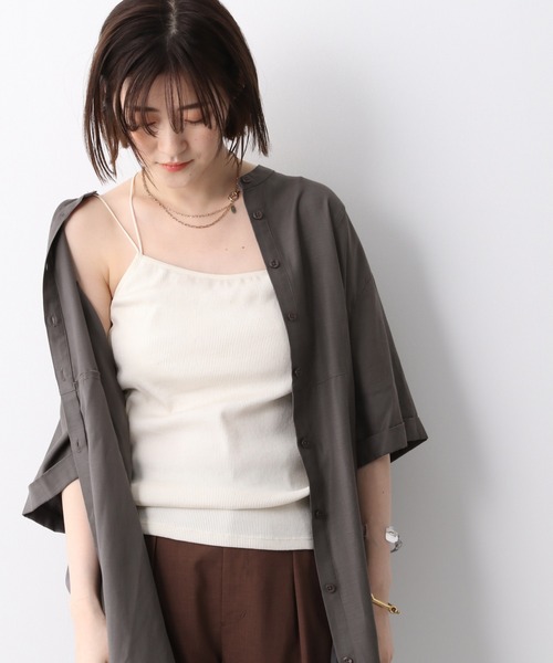 A part by（アパートバイ）の「コットンオーガビッツアシメカップ付きキャミソール　949671（キャミソール・レディース・アイボリー/ブラック/グレー系その他3・MEDIUM/LARGE）」の22枚目の写真