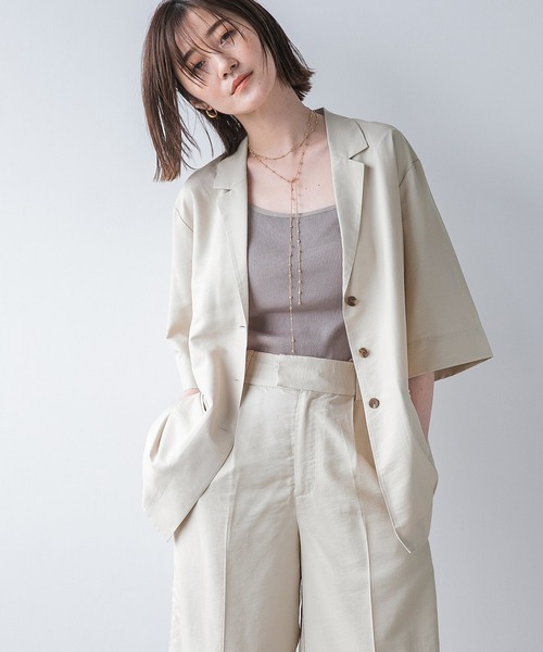 A part by（アパートバイ）の「コットンオーガビッツアシメカップ付きキャミソール　949671（キャミソール・レディース・アイボリー/ブラック/グレー系その他3・MEDIUM/LARGE）」の20枚目の写真