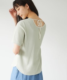 Green　Parks | パイピングリブ5分袖カットソー＊(Tシャツ/カットソー)