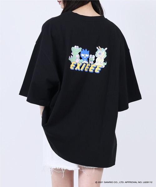 EXIEEE（イグジー）の「サンリオキャラクターズバックプリントT（Tシャツ/カットソー・レディース・サックスブルー/ホワイト/ブラック・LARGE/SMALL/MEDIUM）」の2枚目の写真