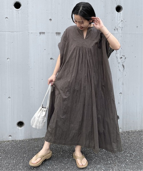 専用　レリュームrelume コットンボイルクリンクルフレンチスリーブワンピース JOURNAL STANDARD relume（ジャーナルスタンダード レリューム