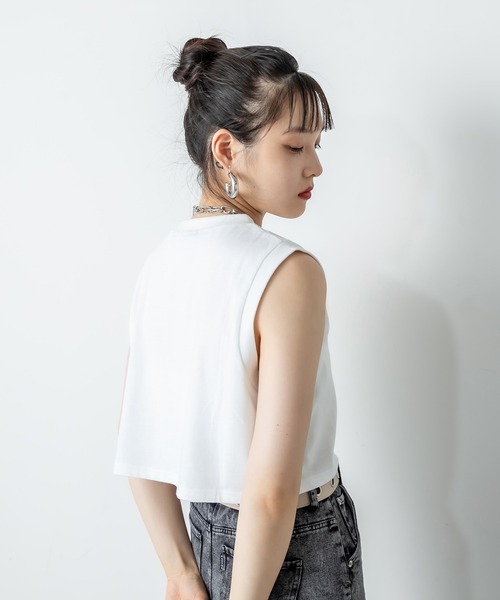 RASVOA(ラスボア)の「ゼブラロゴクロップドタンクトップ(タンクトップ・レディース・オフホワイト/ブラック・FREE)」の19枚目の写真