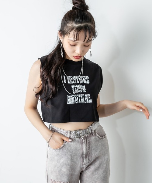 RASVOA(ラスボア)の「ゼブラロゴクロップドタンクトップ(タンクトップ・レディース・オフホワイト/ブラック・FREE)」の14枚目の写真