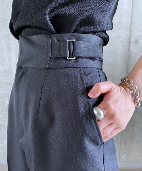 HARE（ハレ）の「カラーワイドスラックス(HARE)（スラックス・レディース・ホワイト/ブラック/レッド・S/M）」の11枚目の写真