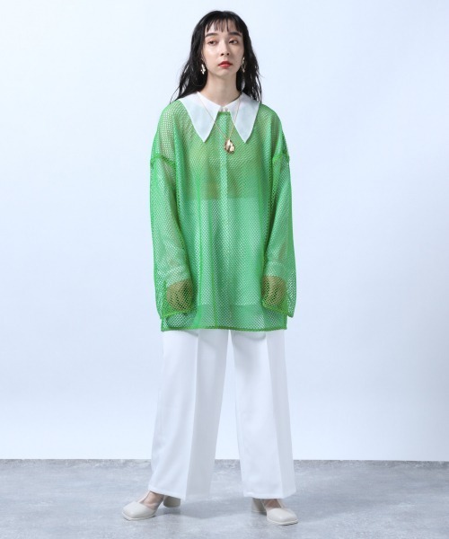 HARE（ハレ）の「カラーワイドスラックス(HARE)（スラックス・レディース・ホワイト/ブラック/レッド・S/M）」の16枚目の写真