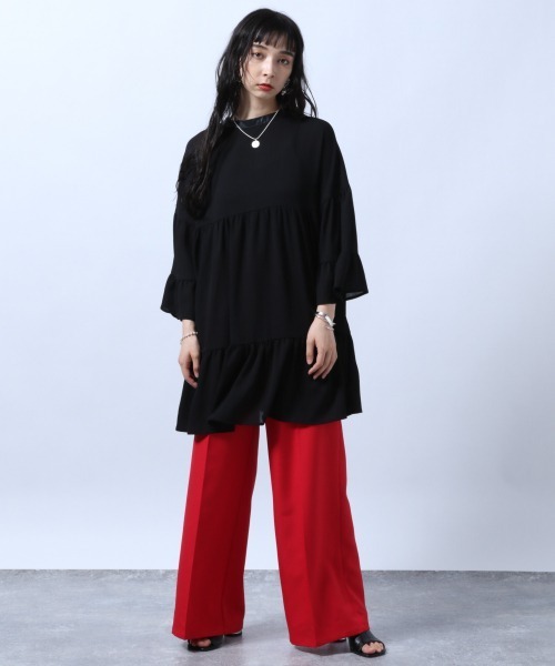 HARE（ハレ）の「カラーワイドスラックス(HARE)（スラックス・レディース・ホワイト/ブラック/レッド・S/M）」の17枚目の写真