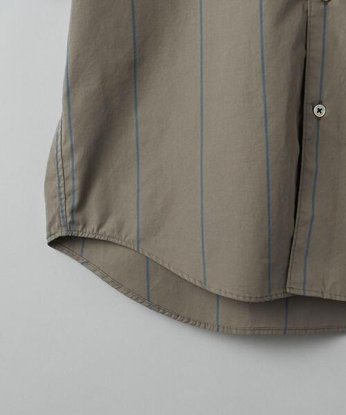 BEAUTY&YOUTH UNITED ARROWS（ビューティーアンドユースユナイテッドアローズ）の「BY TANGO ストライプ テーパード バンドカラーシャツ（シャツ/ブラウス・メンズ・ベージュ/オリーブ・S/M/L/XL）」の6枚目の写真
