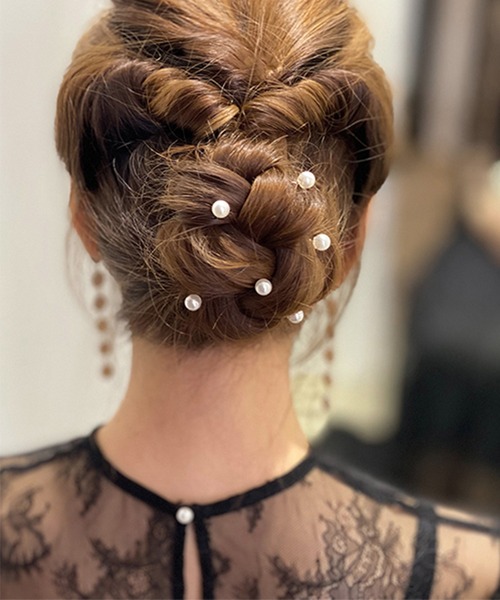 girl(ガール)の「シンプル大粒パールUピン10本セット 結婚式 パーティー お呼ばれ オケージョン(ヘアピン・レディース・シルバー・FREE)」の3枚目の写真