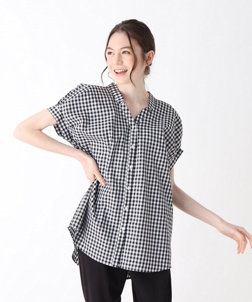 DRESKIP（ドレスキップ）の「◆お袖ボリュームスキッパーブラウス（シャツ/ブラウス・レディース・ダークグリーン/オフホワイト/ブラック系1・02/03/04）」の3枚目の写真