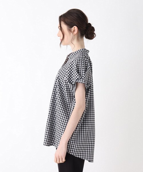 DRESKIP（ドレスキップ）の「◆お袖ボリュームスキッパーブラウス（シャツ/ブラウス・レディース・ダークグリーン/オフホワイト/ブラック系1・02/03/04）」の5枚目の写真