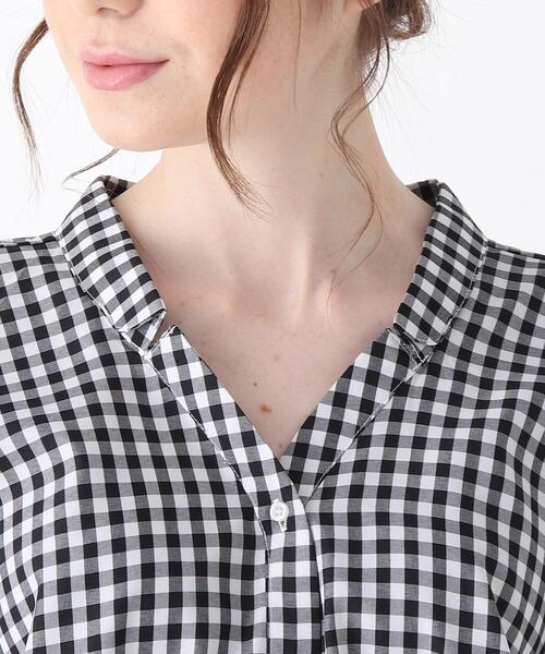 DRESKIP（ドレスキップ）の「◆お袖ボリュームスキッパーブラウス（シャツ/ブラウス・レディース・ダークグリーン/オフホワイト/ブラック系1・02/03/04）」の7枚目の写真