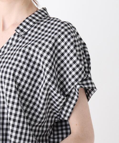 DRESKIP（ドレスキップ）の「◆お袖ボリュームスキッパーブラウス（シャツ/ブラウス・レディース・ダークグリーン/オフホワイト/ブラック系1・02/03/04）」の8枚目の写真