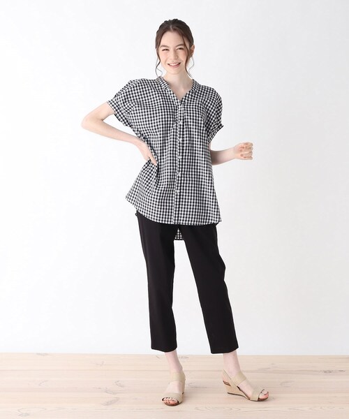 DRESKIP（ドレスキップ）の「◆お袖ボリュームスキッパーブラウス（シャツ/ブラウス・レディース・ダークグリーン/オフホワイト/ブラック系1・02/03/04）」の11枚目の写真