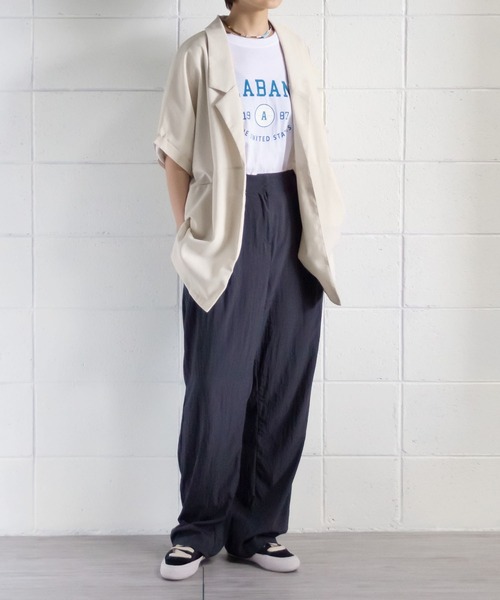 me+em select（ミームセレクト）の「コクーンオーバーゆるジャケット（テーラードジャケット・レディース・ベージュ/ホワイト/グリーン/ブラウン/キャメル/ブラック・FREE）」の16枚目の写真