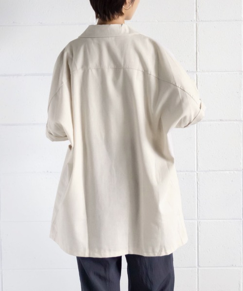 me+em select（ミームセレクト）の「コクーンオーバーゆるジャケット（テーラードジャケット・レディース・ベージュ/ホワイト/グリーン/ブラウン/キャメル/ブラック・FREE）」の12枚目の写真