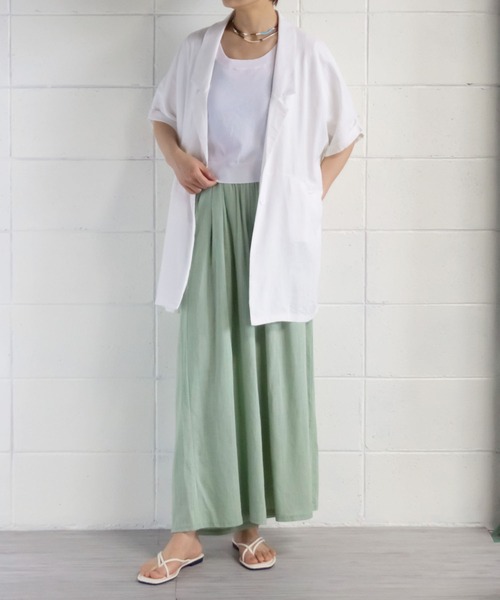 me+em select（ミームセレクト）の「コクーンオーバーゆるジャケット（テーラードジャケット・レディース・ベージュ/ホワイト/グリーン/ブラウン/キャメル/ブラック・FREE）」の11枚目の写真