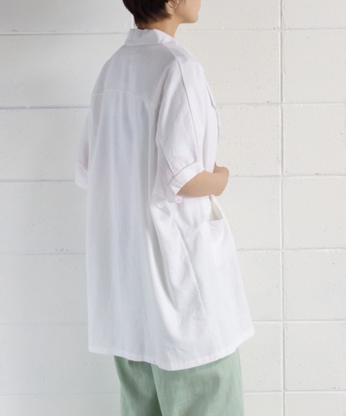 me+em select（ミームセレクト）の「コクーンオーバーゆるジャケット（テーラードジャケット・レディース・ベージュ/ホワイト/グリーン/ブラウン/キャメル/ブラック・FREE）」の8枚目の写真