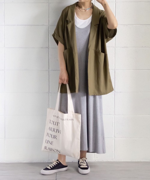 me+em select（ミームセレクト）の「コクーンオーバーゆるジャケット（テーラードジャケット・レディース・ベージュ/ホワイト/グリーン/ブラウン/キャメル/ブラック・FREE）」の19枚目の写真