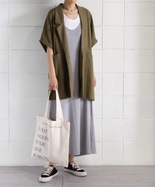 me+em select（ミームセレクト）の「コクーンオーバーゆるジャケット（テーラードジャケット・レディース・ベージュ/ホワイト/グリーン/ブラウン/キャメル/ブラック・FREE）」の21枚目の写真