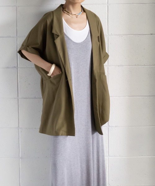 me+em select（ミームセレクト）の「コクーンオーバーゆるジャケット（テーラードジャケット・レディース・ベージュ/ホワイト/グリーン/ブラウン/キャメル/ブラック・FREE）」の18枚目の写真