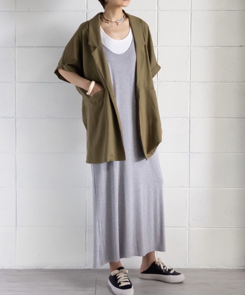 me+em select（ミームセレクト）の「コクーンオーバーゆるジャケット（テーラードジャケット・レディース・ベージュ/ホワイト/グリーン/ブラウン/キャメル/ブラック・FREE）」の20枚目の写真