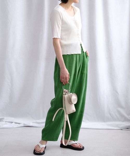 ＡＮＤＪ（アンドジェイ）の「フリルカーディガン&タンクトップ2枚セット（カーディガン/ボレロ・レディース・オフホワイト/カーキ/モカ/ブラック・M）」の7枚目の写真