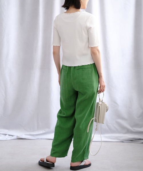 ＡＮＤＪ（アンドジェイ）の「フリルカーディガン&タンクトップ2枚セット（カーディガン/ボレロ・レディース・オフホワイト/カーキ/モカ/ブラック・M）」の8枚目の写真