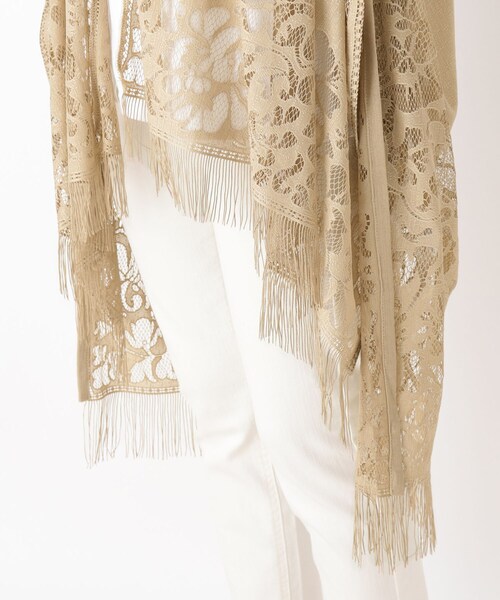 Cutie Blonde（キューティーブロンド）の「◆レースポンチョカーディガン（カーディガン/ボレロ・レディース・ブラック/ベージュ/マスタード・00）」の5枚目の写真