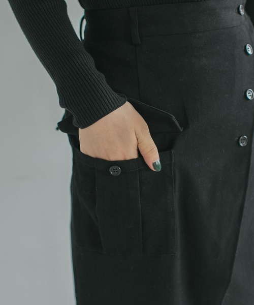 PAGEBOY（ページボーイ）の「プリーツレイヤードナロースカート（スカート・レディース・ブラック/カーキ・FREE）」の14枚目の写真