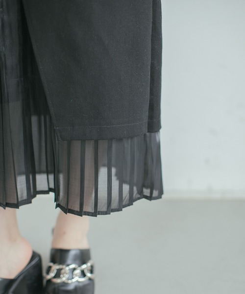 PAGEBOY（ページボーイ）の「プリーツレイヤードナロースカート（スカート・レディース・ブラック/カーキ・FREE）」の15枚目の写真