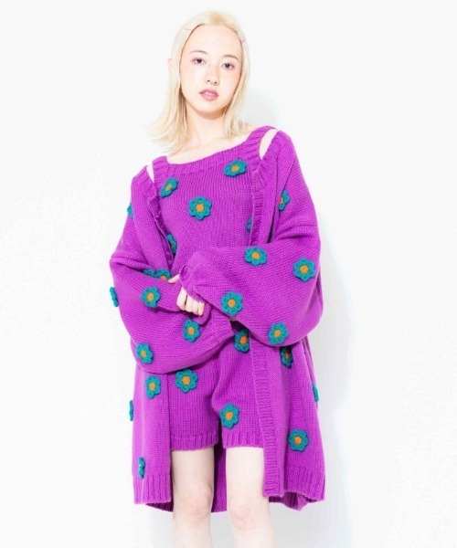 Candy Stripper（キャンディストリッパー）の「FLOWER CROCHET KNIT